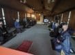 People in meditation inside the Puget Sound Zen Center.